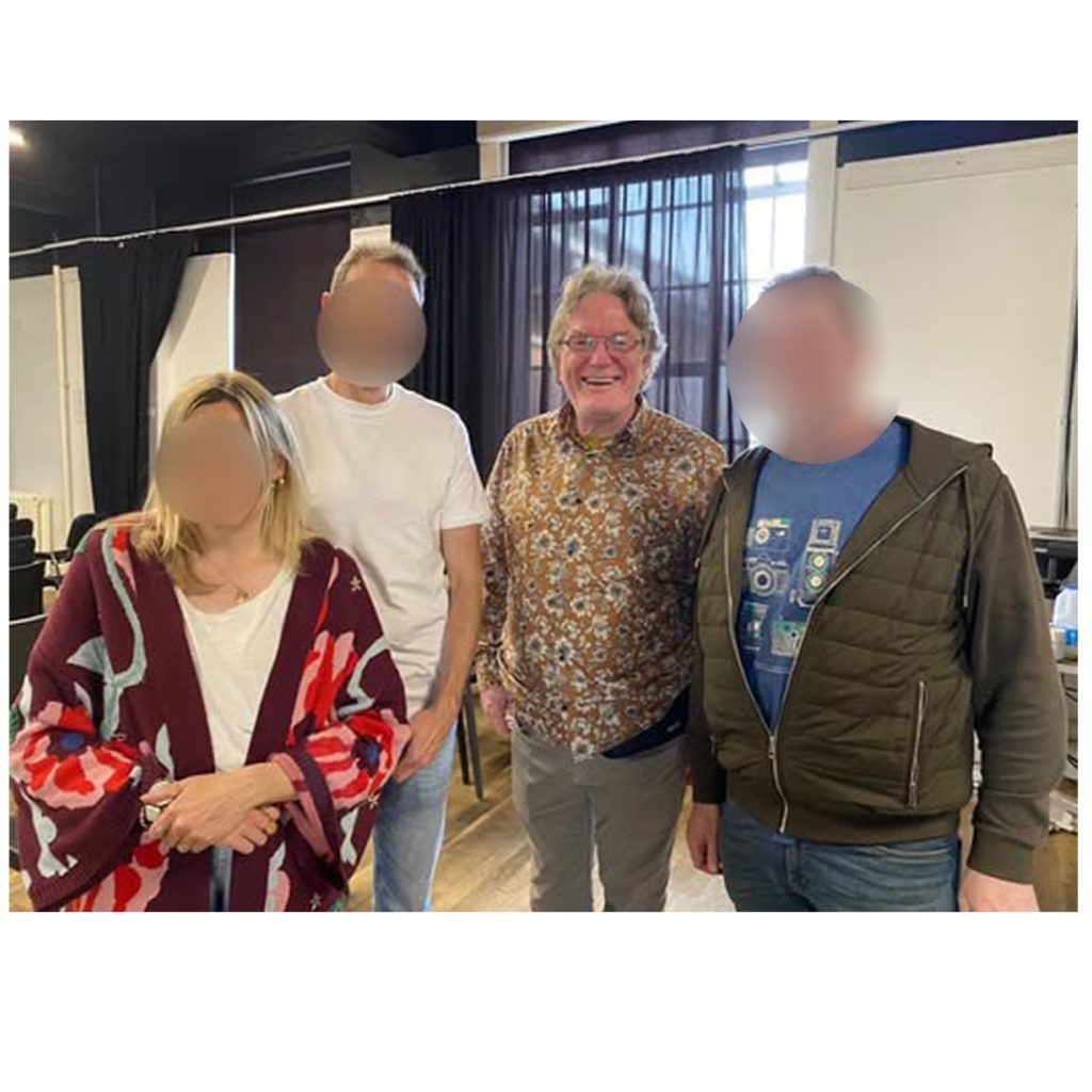 Pictured from left, Flying Child team, John Slater, Focused Light Founder